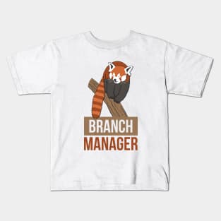 Red Panda Branch Manager Kids T-Shirt